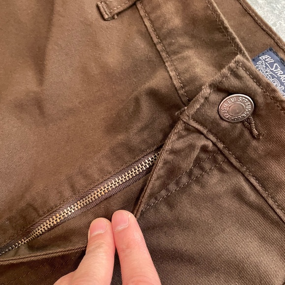 Vintage Style Levi's Brown Pants White Tab Logo Mens 36 x 32 Levi Strauss & Co. - Picture 5 of 12